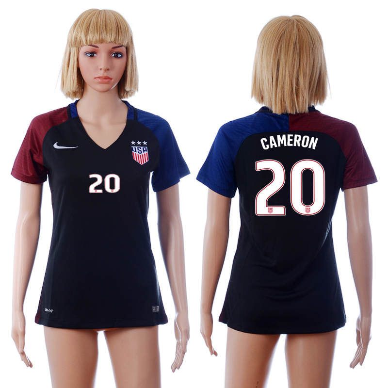 USA 20 CAMERON Away Women 2016 Copa America Centenario Soccer Jersey