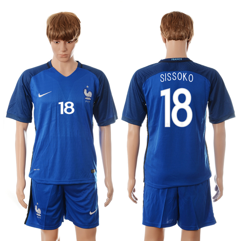 France 18 SISSOKO Home Euro 2016 Soccer Jersey France 18 SISSOKO Home Euro 2016 Soccer Jersey