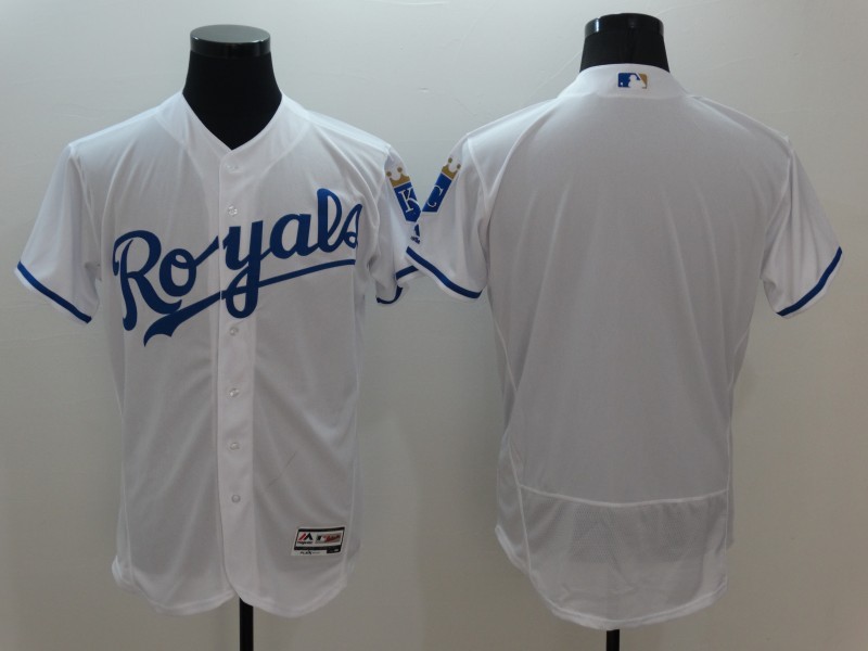 Royals Blank White Flexbase Jersey - Click Image to Close