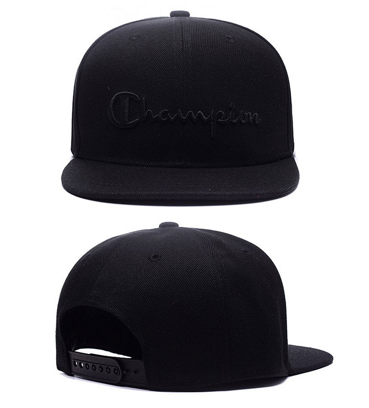 Champion Black Adjustable Hat LH03