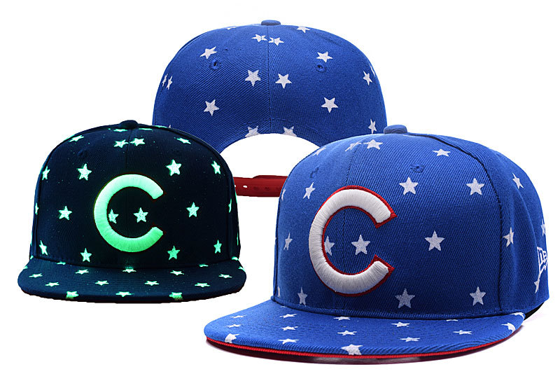 Cubs Team Logo Blue Adjustable Luminous Hat YD