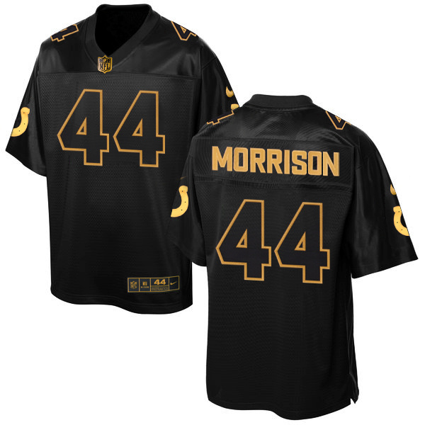 Nike Colts 44 Antonio Morrison Pro Line Black Gold Collection Elite Jersey