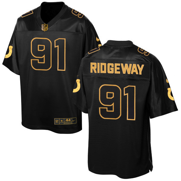 Nike Colts 91 Hassan Ridgeway Pro Line Black Gold Collection Elite Jersey