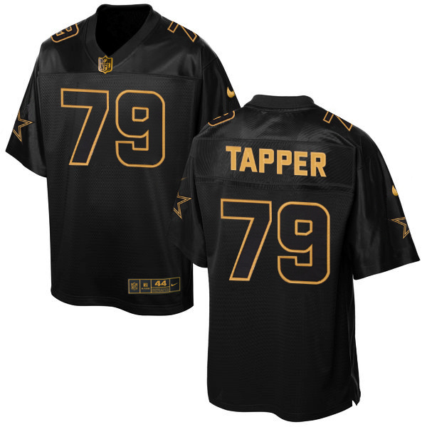 Nike Cowboys 79 Charles Tapper Pro Line Black Gold Collection Elite Jersey