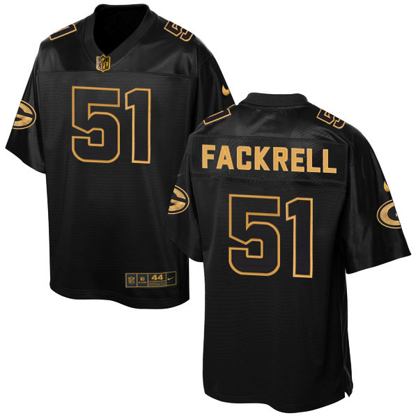 Nike Packers 51 Kyler Fackrell Pro Line Black Gold Collection Elite Jersey