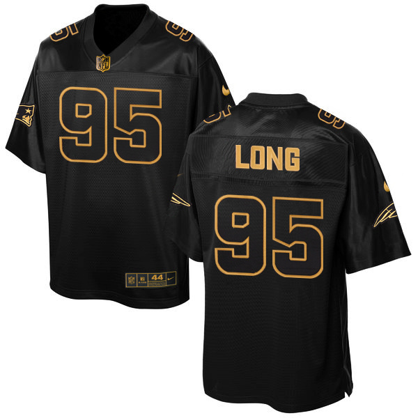 Nike Patriots 95 Chris Long Pro Line Black Gold Collection Elite Jersey