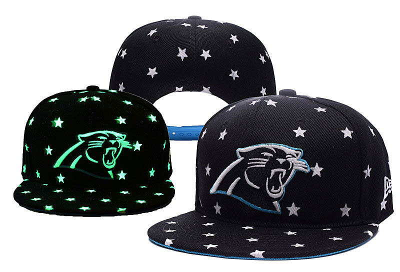 Panthers Team Logo Black Adjustable Luminous Hat YD