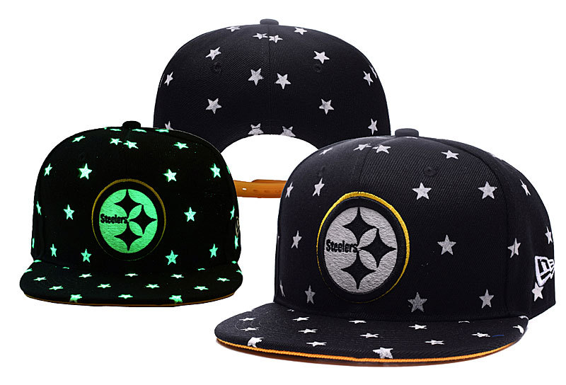 Steelers Team Logo Black Adjustable Luminous Hat YD