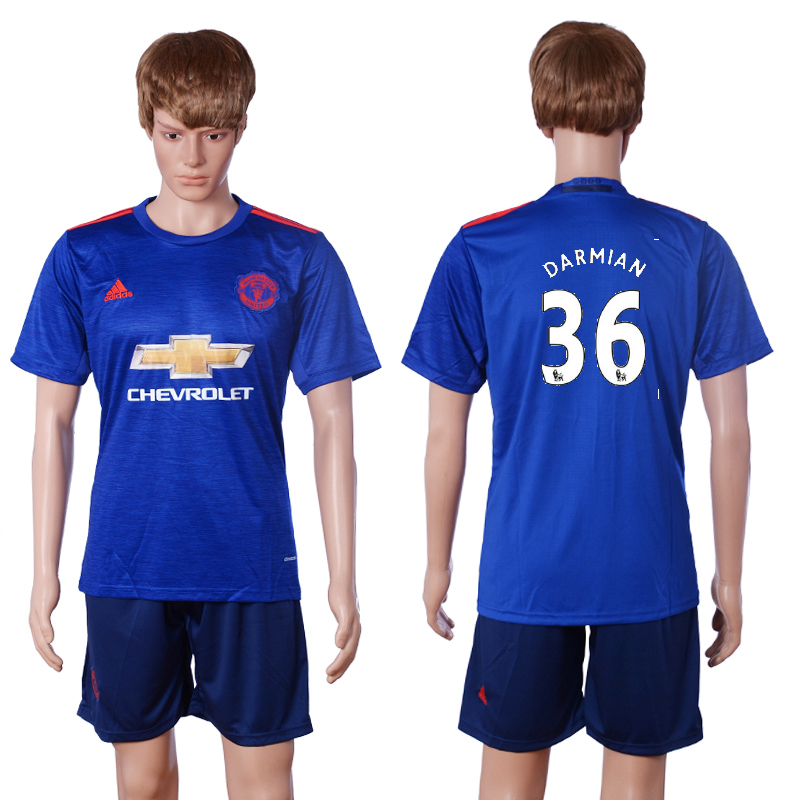2016-17 Manchester United 36 DARMIAN Away Soccer Jersey