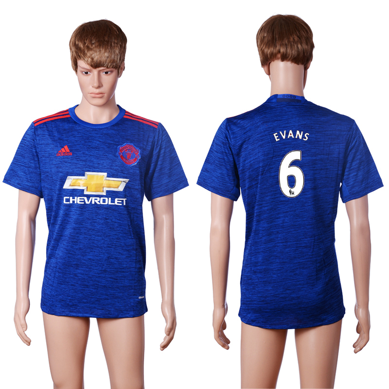 2016-17 Manchester United 6 EVANS Away Thailand Soccer Jersey