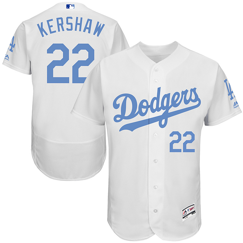 Dodgers 22 Clayton Kershaw White 2016 Father's Day Flexbase Jersey
