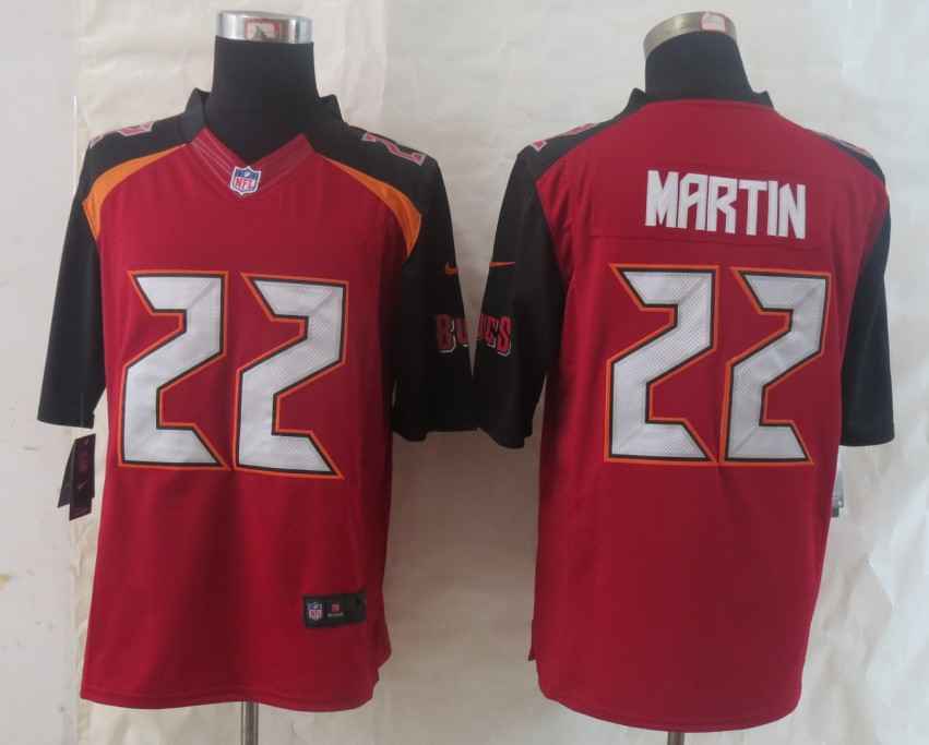 Nike Buccaneers 22 Martin Red Limited Jerseys
