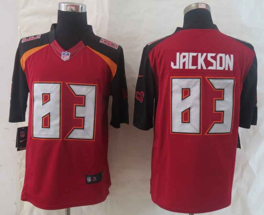 Nike Buccaneers 83 Jackson Red Limited Jerseys - Click Image to Close
