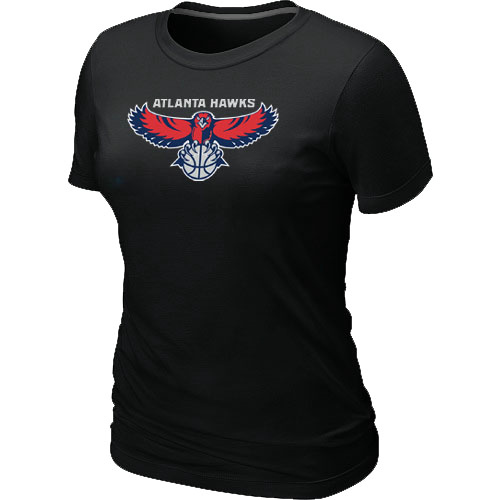Atlanta Hawks Big & Tall Primary Logo Black Women T-Shirt