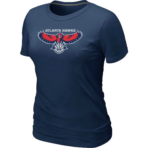 Atlanta Hawks Big & Tall Primary Logo D.Blue Women T-Shirt