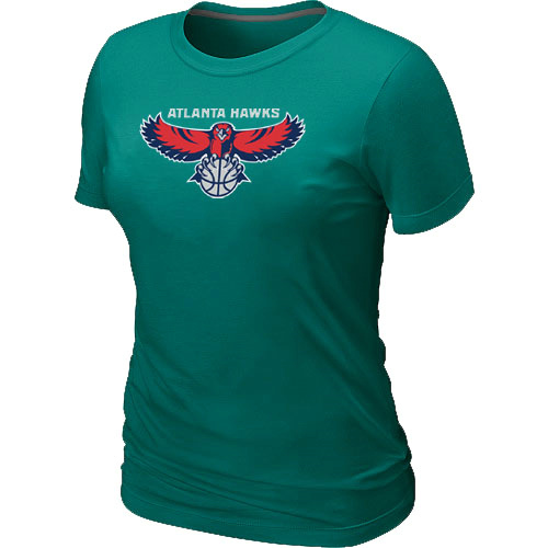 Atlanta Hawks Big & Tall Primary Logo L.Green Women T-Shirt