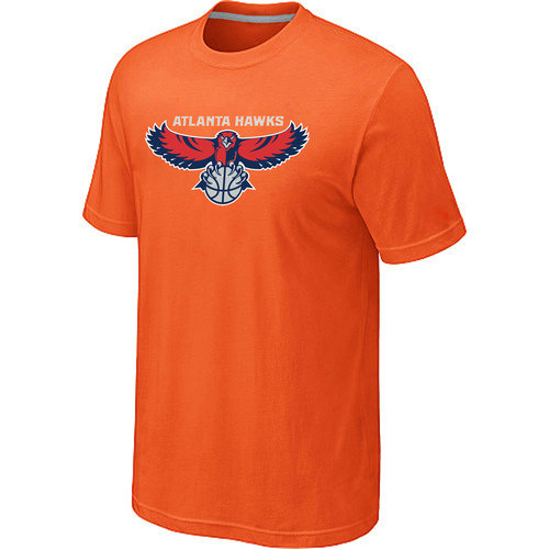 Atlanta Hawks Big & Tall Primary Logo Orange T-Shirt - Click Image to Close