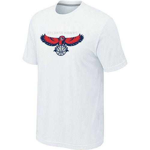 Atlanta Hawks Big & Tall Primary Logo White T-Shirt - Click Image to Close