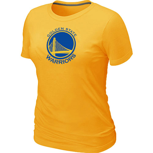 Golden State Warriors Big & Tall Primary Logo Yellow Women T-Shirt - Click Image to Close