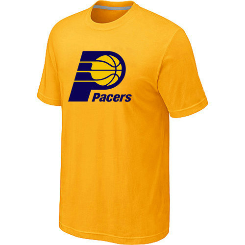 Indiana Pacers Big & Tall Primary Logo Yellow T-Shirt - Click Image to Close