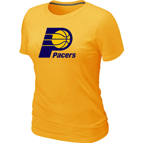 Indiana Pacers Big & Tall Primary Logo Yellow Women T-Shirt