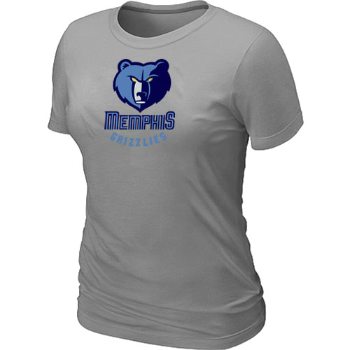 Memphis Grizzlies Big & Tall Primary Logo L.Grey Women T-Shirt