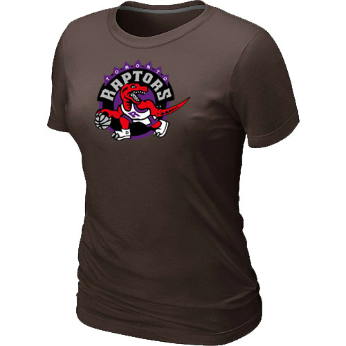 Toronto Raptors Big & Tall Primary Logo Brown Women T-Shirt