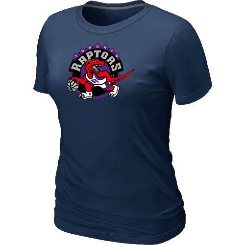 Toronto Raptors Big & Tall Primary Logo D.Blue Women T-Shirt - Click Image to Close