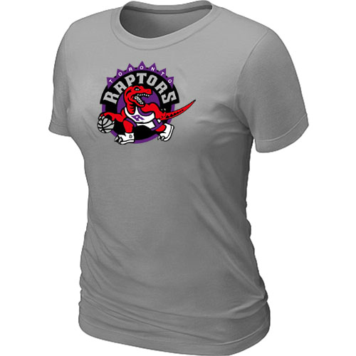 Toronto Raptors Big & Tall Primary Logo L.Grey Women T-Shirt