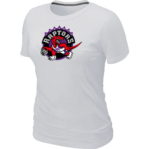 Toronto Raptors Big & Tall Primary Logo White Women T-Shirt