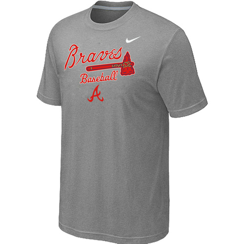 Nike MLB Atlanta Braves 2014 Home Practice T-Shirt Lt.Grey