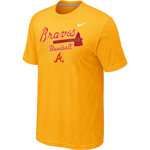 Nike MLB Atlanta Braves 2014 Home Practice T-Shirt Yellow