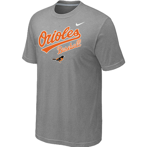 Nike MLB Baltimore Orioles 2014 Home Practice T-Shirt Lt.Grey