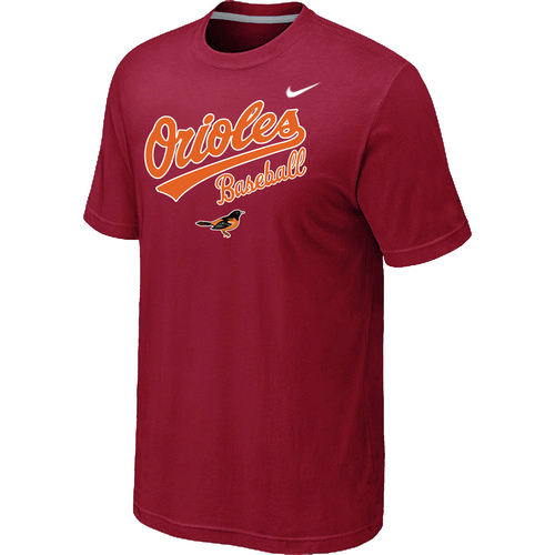 Nike MLB Baltimore Orioles 2014 Home Practice T-Shirt Red