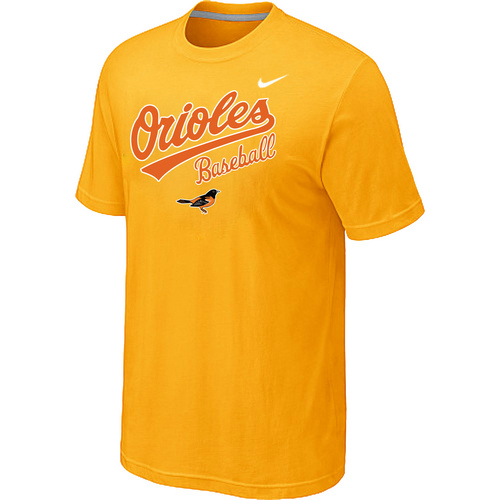 Nike MLB Baltimore Orioles 2014 Home Practice T-Shirt Yellow