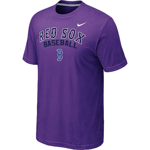 Nike MLB Boston Red Sox 2014 Home Practice T-Shirt Purple