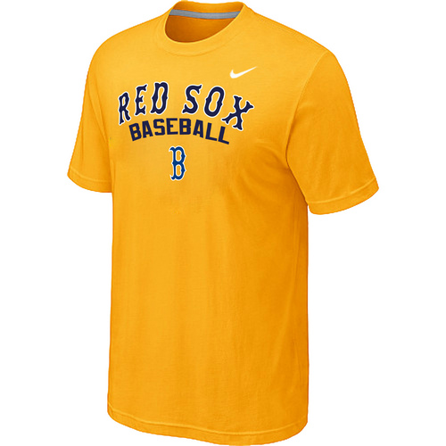 Nike MLB Boston Red Sox 2014 Home Practice T-Shirt Yellow
