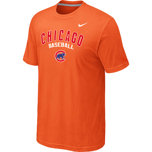 Nike MLB Chicago Cubs 2014 Home Practice T-Shirt Orange