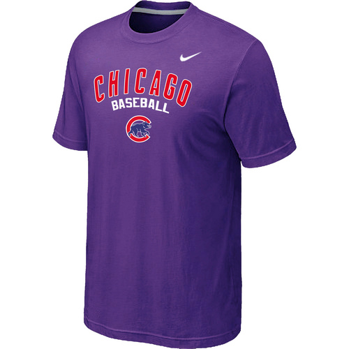 Nike MLB Chicago Cubs 2014 Home Practice T-Shirt Purple