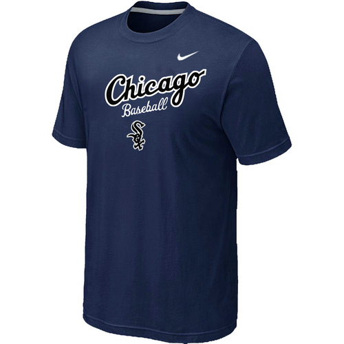 Nike MLB Chicago White Sox 2014 Home Practice T-Shirt D.Blue - Click Image to Close