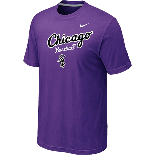 Nike MLB Chicago White Sox 2014 Home Practice T-Shirt Purple - Click Image to Close