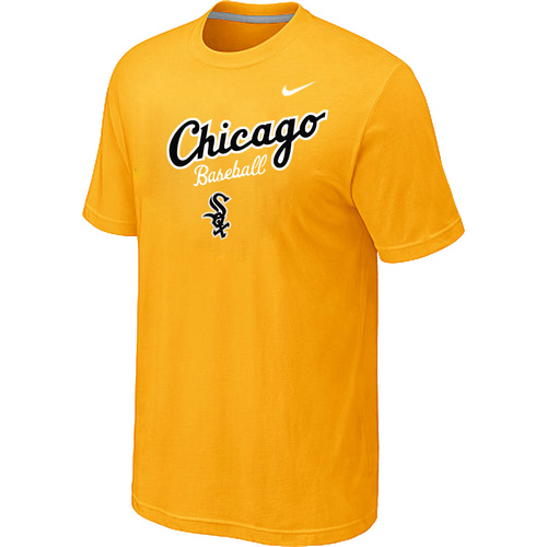 Nike MLB Chicago White Sox 2014 Home Practice T-Shirt Yellow