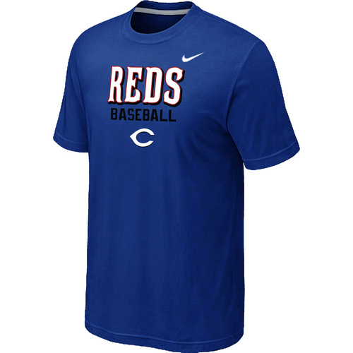 Nike MLB Cincinnati Reds 2014 Home Practice T-Shirt Blue