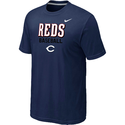 Nike MLB Cincinnati Reds 2014 Home Practice T-Shirt D.Blue