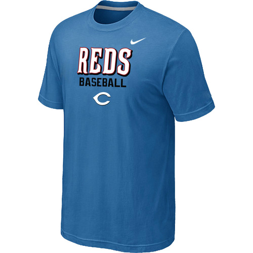 Nike MLB Cincinnati Reds 2014 Home Practice T-Shirt Lt.Blue