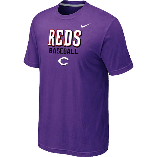 Nike MLB Cincinnati Reds 2014 Home Practice T-Shirt Purple