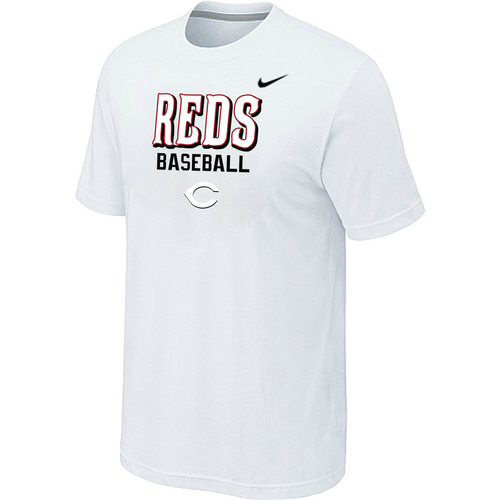 Nike MLB Cincinnati Reds 2014 Home Practice T-Shirt White