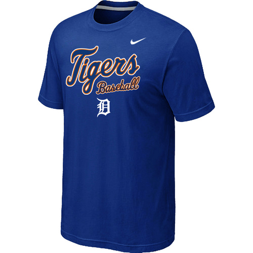 Nike MLB Detroit Tigers 2014 Home Practice T-Shirt Blue
