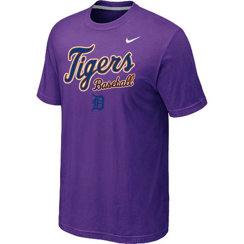 Nike MLB Detroit Tigers 2014 Home Practice T-Shirt Purple