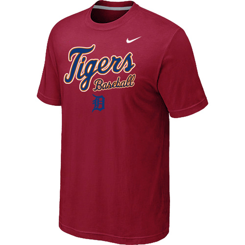 Nike MLB Detroit Tigers 2014 Home Practice T-Shirt Red
